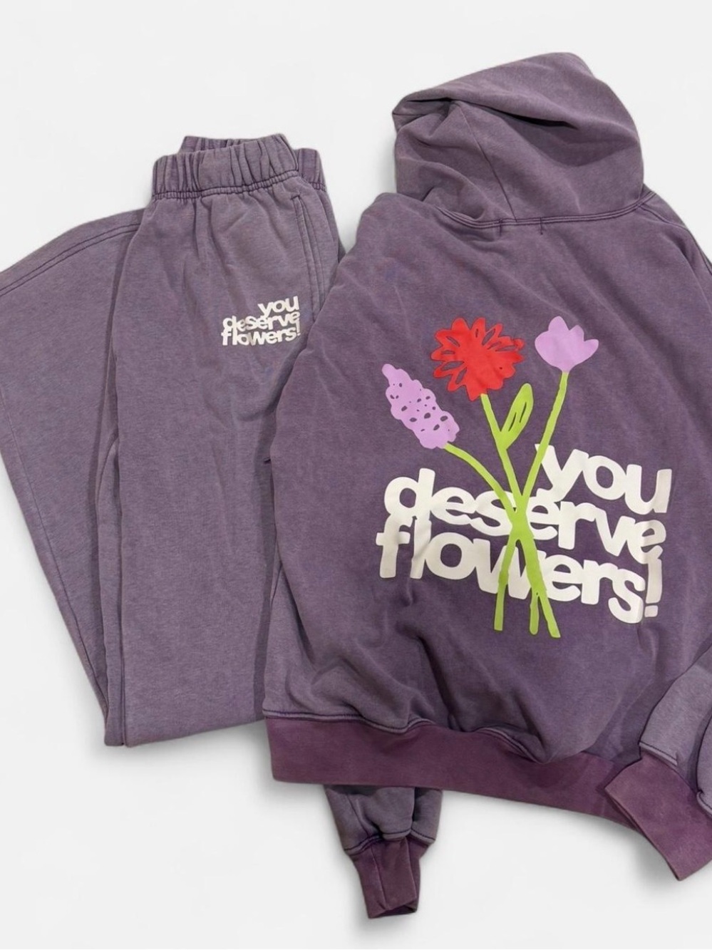 The Mayfair Group “You Deserve Flowers” wide leg pant set
